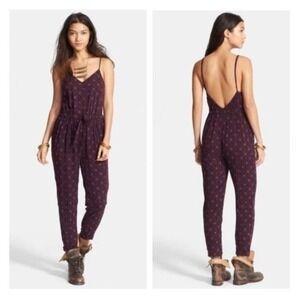 Free People Floral Sunset Jumpsuit